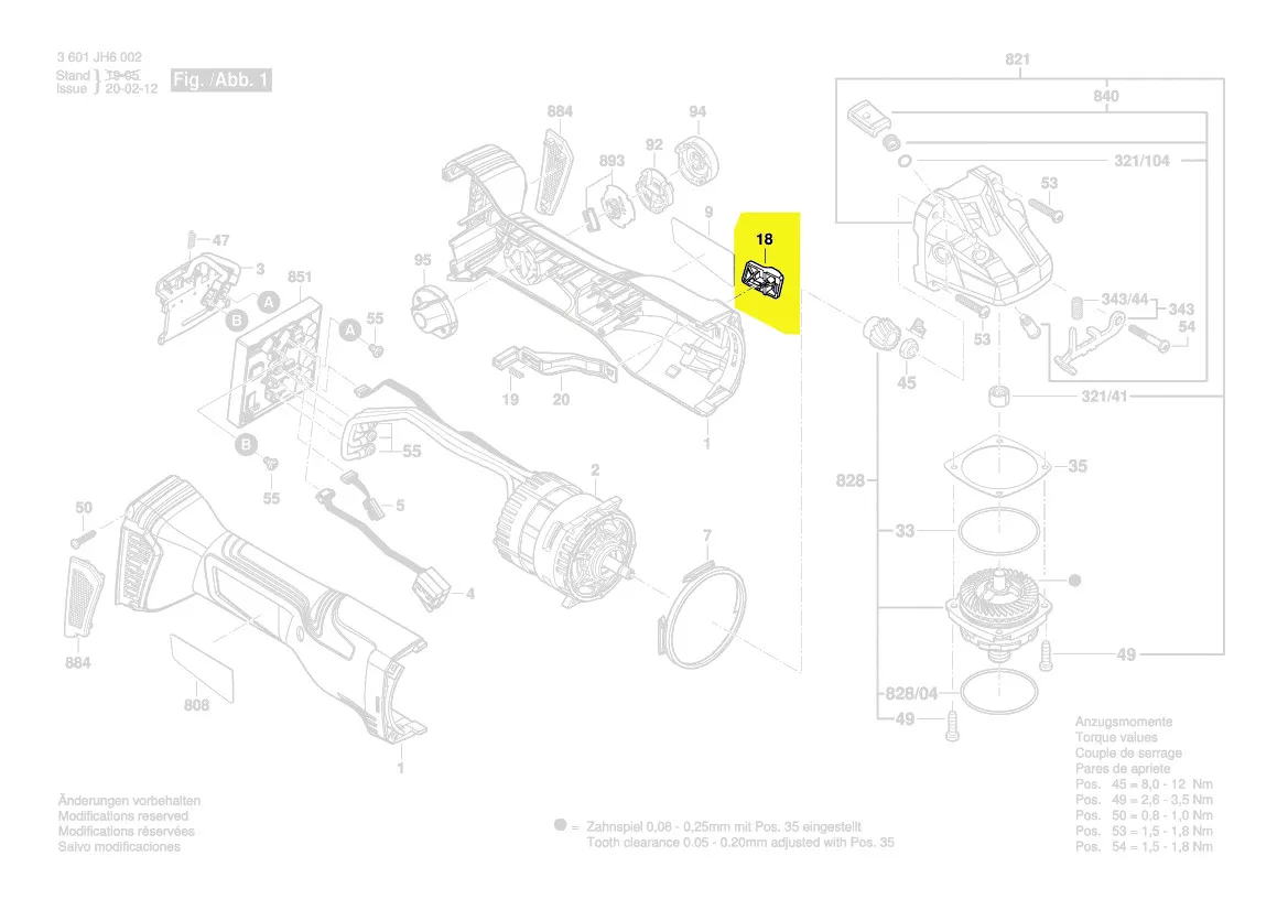 curseur commande interrupteur réf. 1 600 A01 6PW Bosch